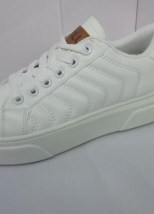 Кросівки stilli білі на шнурку жіноче взуття 37р39р./r183-23 фото