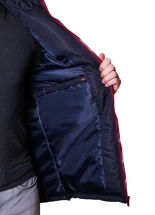 Мужская демисезонная куртка классическая из водоодталкивающей ткани и с капюшонм с капюшоном из5 фото