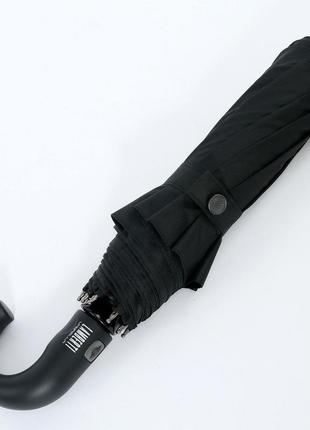 Большой мужской зонт lamberti 9 спиц крюк черный (полный автомат) арт. 737703 фото