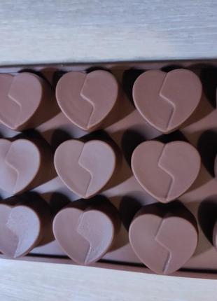 Форма для конфет, желе, шоколада сердечки