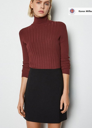 Плотная мини юбка с высокой посадкой karen millen