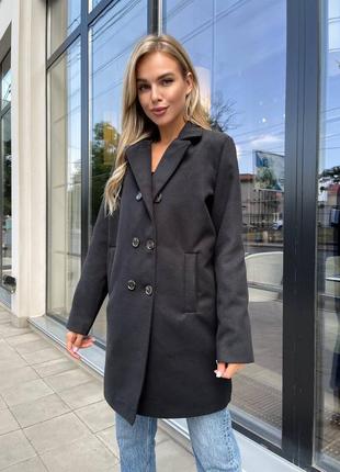 Жіноче класичне кашемірове пальто 🍂 на підкладці5 фото