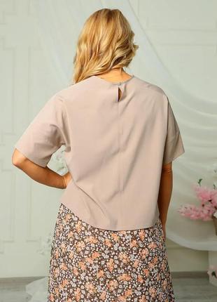 Стильная женская блузка  размеры 44-503 фото