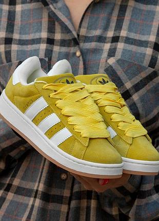Жіночі кросівки adidas campus yellow 36-37-38-39-40