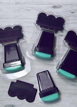 Штамп+ скрапер, набор для стемпинга