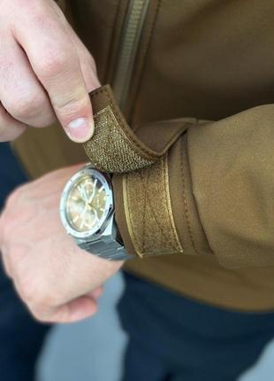 Куртка мужская softshell на флисе осенняя весенняя койот | ветровка тактическая демисезонная софтшелл motiv5 фото