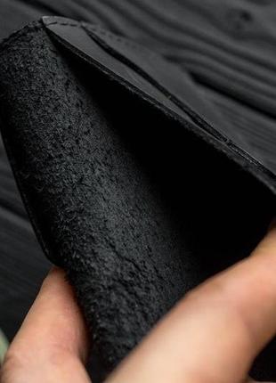 Большое портмоне мужское для документов финансист черное кожаное вертикальное9 фото
