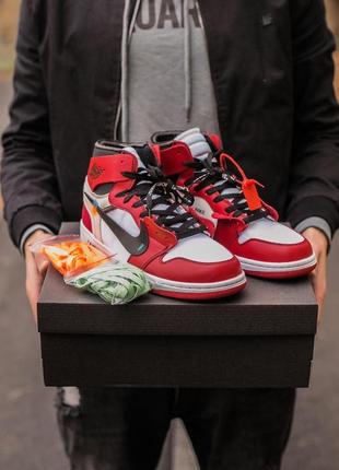 Чоловічі кросівки nike air jordan 1 mid x off-white 40-41-42-43-44-45