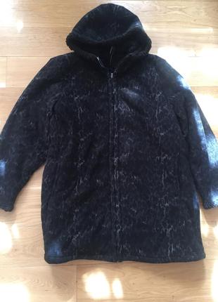 Леопардовое пальто куртка флисовое takko fashion