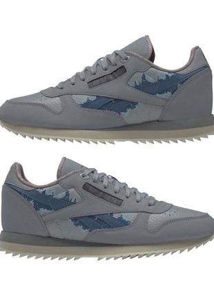 Оригинальные кроссовки reebok jurassic world classic leather ripple grey hq62532 фото