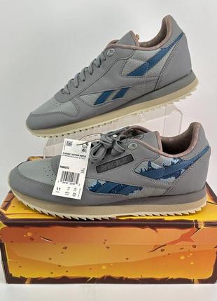 Оригінальні кросівки reebok jurassic world classic leather ripple grey hq6253