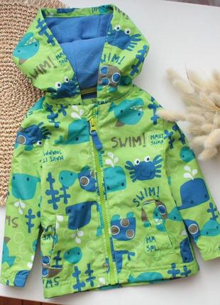 Яркая ветровка на флисовой подкладке tu на малыша 6-9 мес