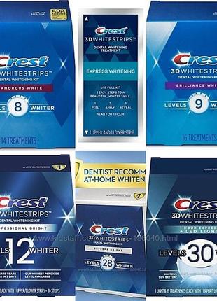 Crest 3d whitestrips express швидке відбілювання зубів смужки -usa4 фото