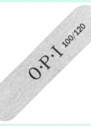 Мини пилочка opi  овальная двухсторонняя 85*18 мм. - для коррекции ногтей 100/180 гритт