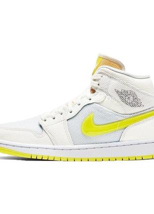 Лімітовані кросівки nike air jordan w 1 retro mid se sneakers voltage yellow