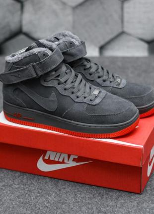 Зимние кроссовки nike air force winter grey (мех)40-41-42-43-44-458 фото