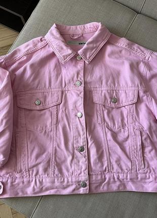Рожева джинсовка, курточка4 фото