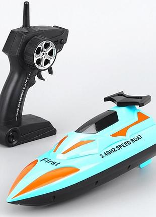 Игрушечный катер на радиоуправлении speed boat работает от аккумулятора