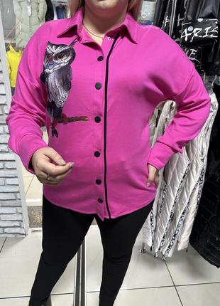 Женская рубашка туречевица трикотаж хлопок люкс balmira3 фото
