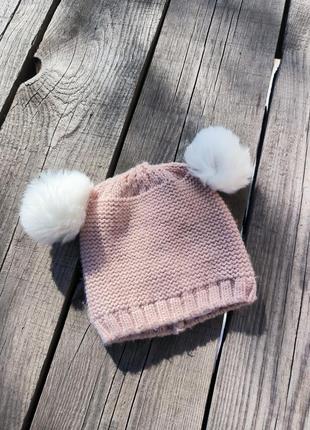 Шапка на дівчинку 6-12 місяців