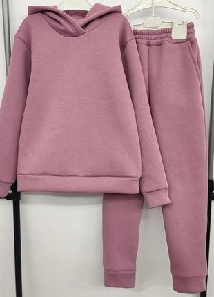 Дитячий / підлітковий теплий костюм на флісі для дівчаток