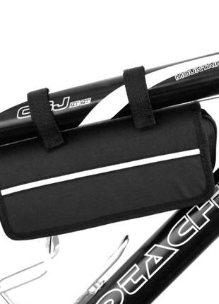 Сумка під раму велосипеда для інструментів в чорному кольорі1 фото