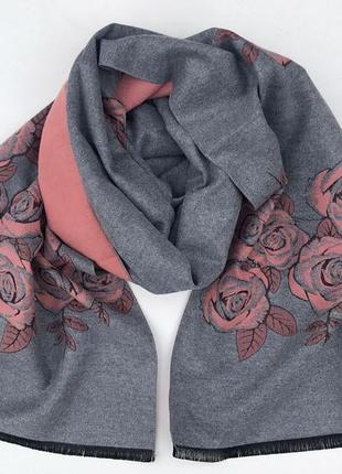 Теплый женский кашемировый шарф/палантин