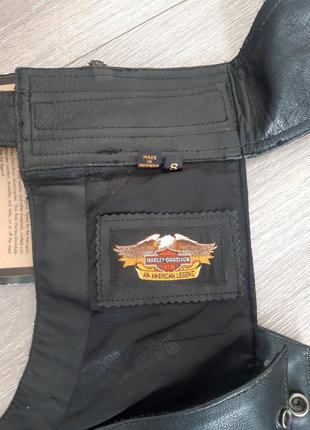 Шкіряні мотоциклетні байкерські штани s-445 фото