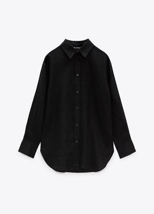 Zara льняная рубашка,новая коллекция3 фото