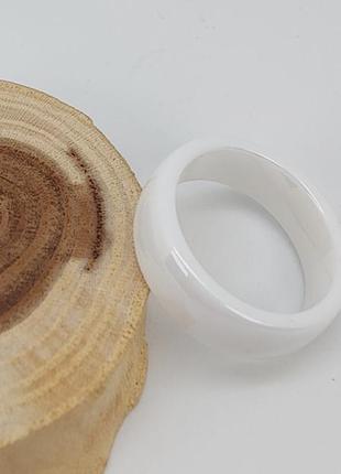 Кольцо керамическое белое (гладкое) арт. 041424 фото