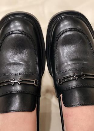 Лоферы женские черные натуральная кожа стильные классические туфли am425a-6-777 anemone 30978 фото