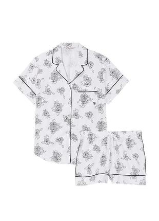 Пижама victoria's secret cotton short pajama set size xxl3 фото