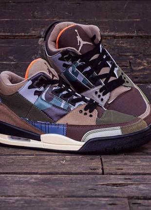 Мужские кроссовки nike air jordan retro 3 patchwork camo 40