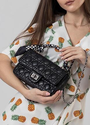 Сумка жіноча чорна маленька сумка 6507 s