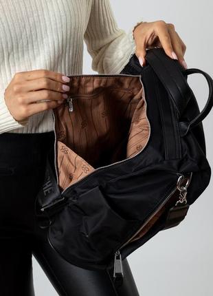 Женский рюкзак текстильный черный 6637 s5 фото