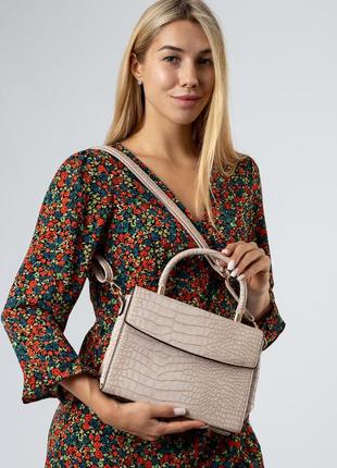 Сумка женская класическая бежевая 6610-d s