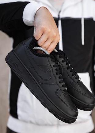 Зимние кроссовки nike air force winter low black (мех)40-41-42-43-44-454 фото