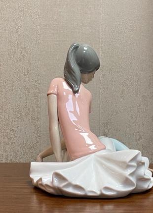 Порцелянова статуетка lladro «балерина в рожевому — 2».4 фото