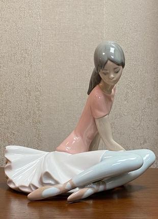 Порцелянова статуетка lladro «балерина в рожевому — 2».6 фото