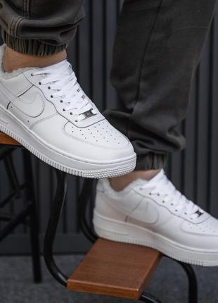 Зимние кроссовки nike air force winter low white (мех)40-41-42-43-44-453 фото