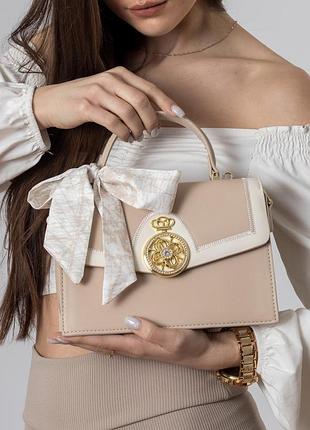 Сумка женская бежевая сумка 6521-a s