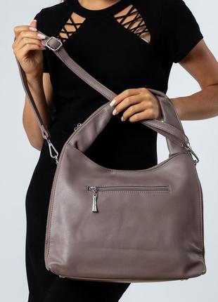 Сумка женская мокко стильная большая сумка 6645-a s3 фото