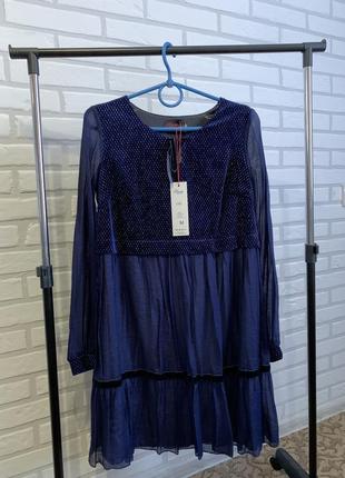 Платье темно-синего цвета7 фото