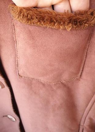Штучна дублянка куртка деммисезонная кольору карамель l4 фото