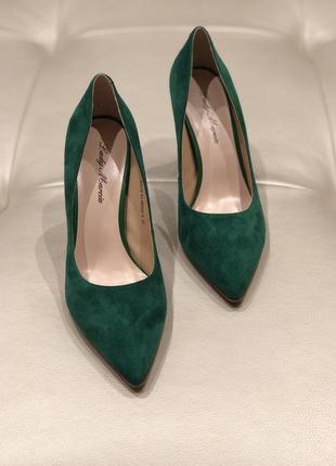 Вечерние туфли женские зеленые на высоком каблуке натуральная замша s1019-01-r502a-9 lady marcia 30854 фото