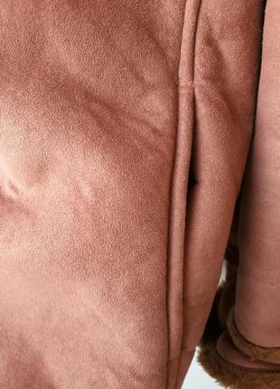 Штучна дублянка куртка деммисезонная кольору карамель l6 фото