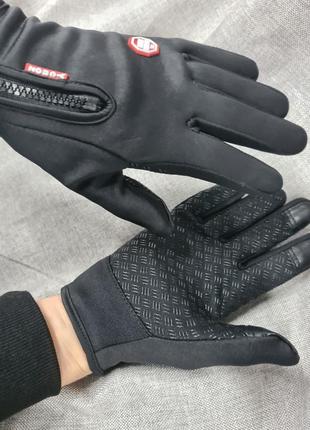 Перчатки сенсорные мужские женские унисекс, термоперчатки сенсорные для работы с смартфоном гаджетами , перчатки для спорта бега велосипеда мотоцикла1 фото