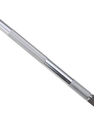 Нож макетный металлический с цанговым зажимом и сменными лезвиями 5 штук (6018)