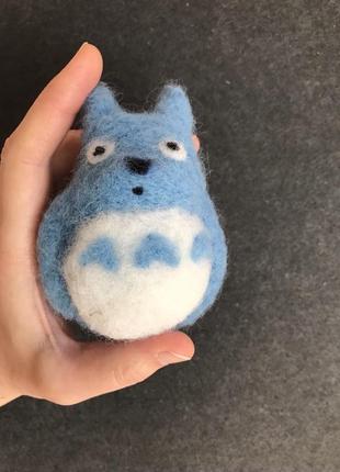 Тоторо з валяної вовни totoro аніме з шерсті прикраса для дому суверір подарунок тотем оберіг2 фото