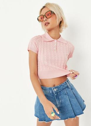 Новый топ вязанный поло на пуговичках missguided petite2 фото